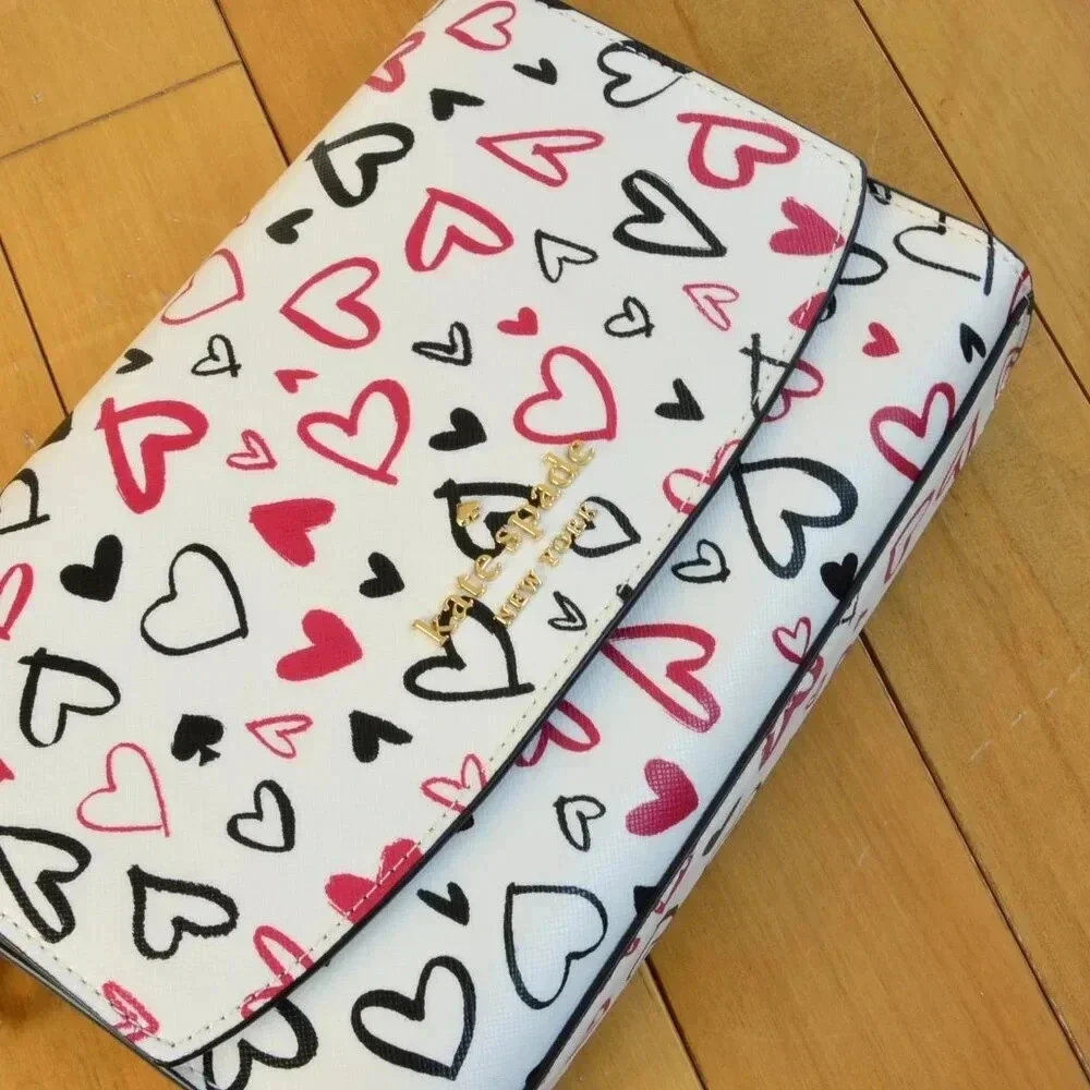Kate Spade Carson Convertible Crossbody Heart Printed KA494